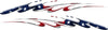 American Flag Flames Truck Patroitic Graphics #b745 On Clearance 50% Off